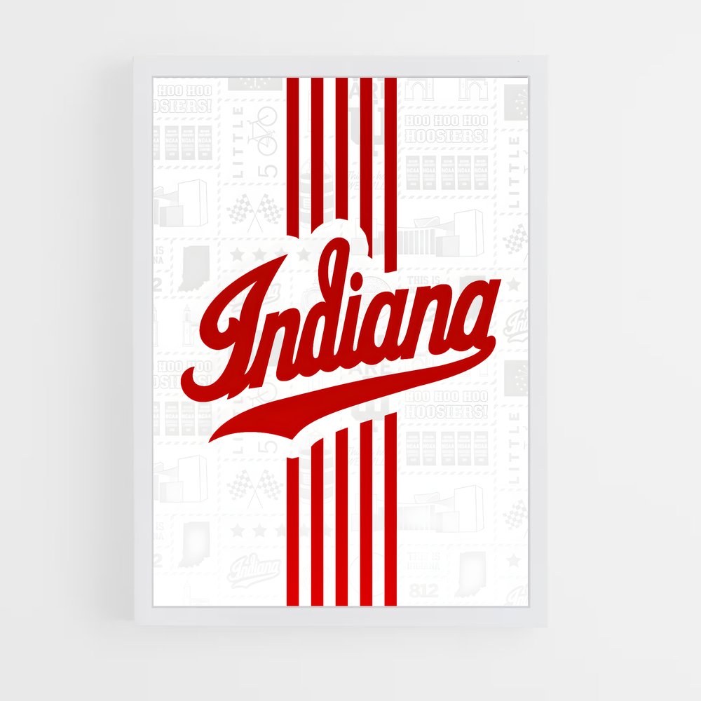 Poster Indiana Spirit – affiche Basketball (vue 3)
